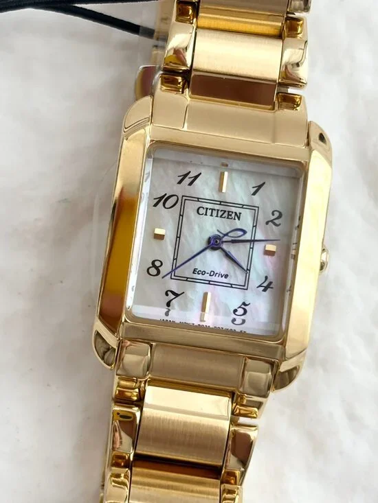 NEW Bianca White Mother of Pearl Gold-Tone ew5602-57d Citizen Ladies Wrist Watch - Picture 3 of 16